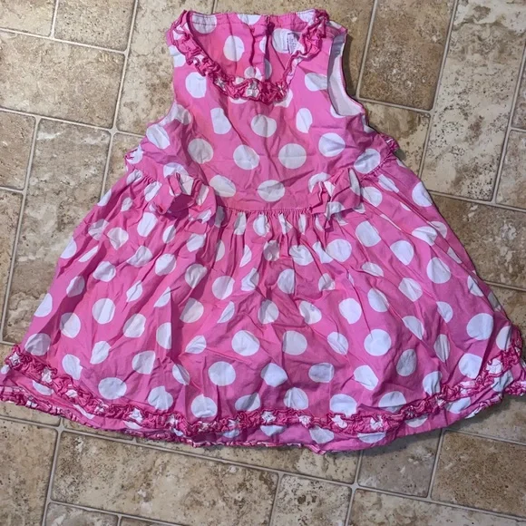 PINK POCKA DOT DRESS - Picture 1 of 4